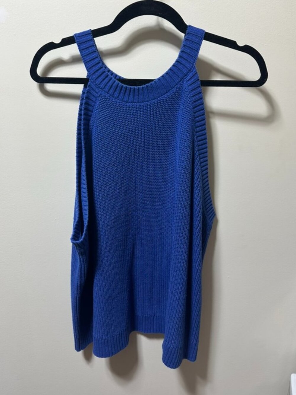 Preppy blue high neck sweater tank top size XXL Old Navy